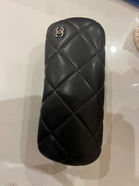 CHANNEL black glasses case